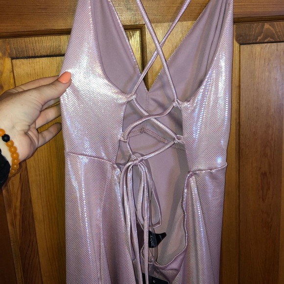 Pink shimmery cocktail dress - Picture 3 of 5